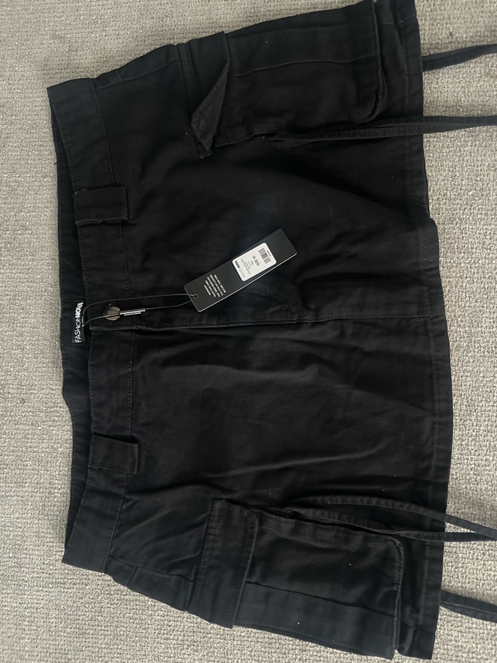 Fashion Nova Black Cargo Skirt